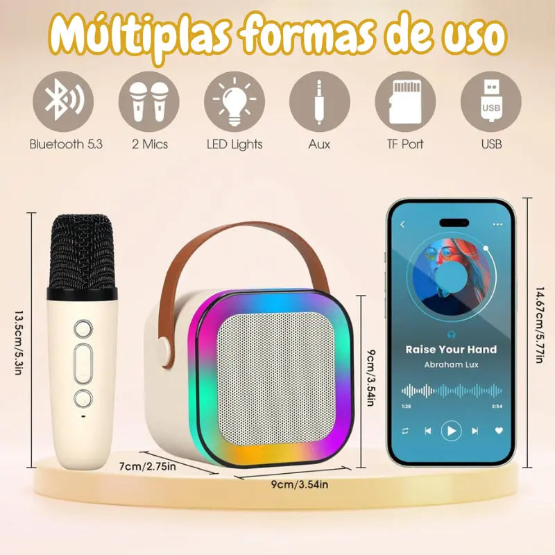 Mini Caixa de Som Bluetooth Portátil com Microfone