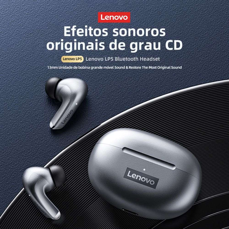 Fone ThinkPlus Bluetooth Bateria Longa Duração - Lenovo