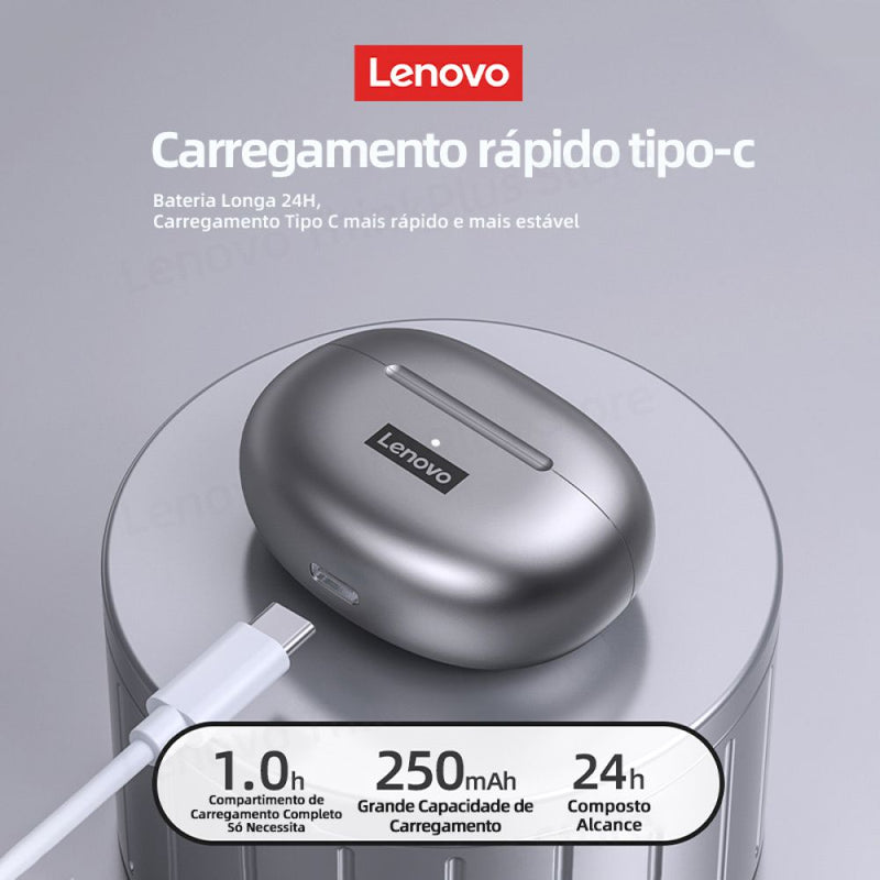 Fone ThinkPlus Bluetooth Bateria Longa Duração - Lenovo