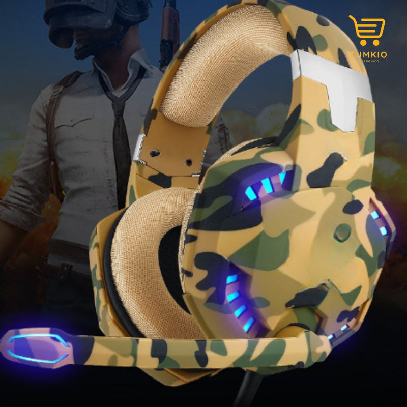 Fone De Ouvido Headset Gamer Camuflado