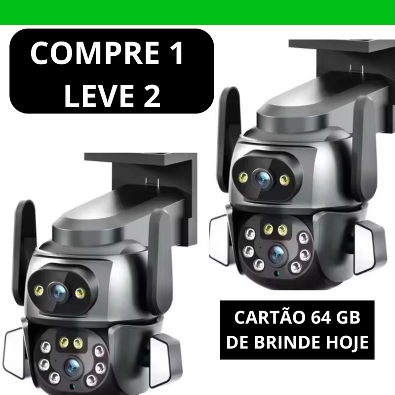 Câmera 4k com 2 lentes super zoom+ cartão de 64gb de brinde hoje